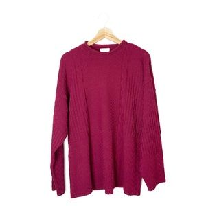 Spunky Vintage 90s Red Knit Pullover Sweater